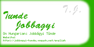 tunde jobbagyi business card